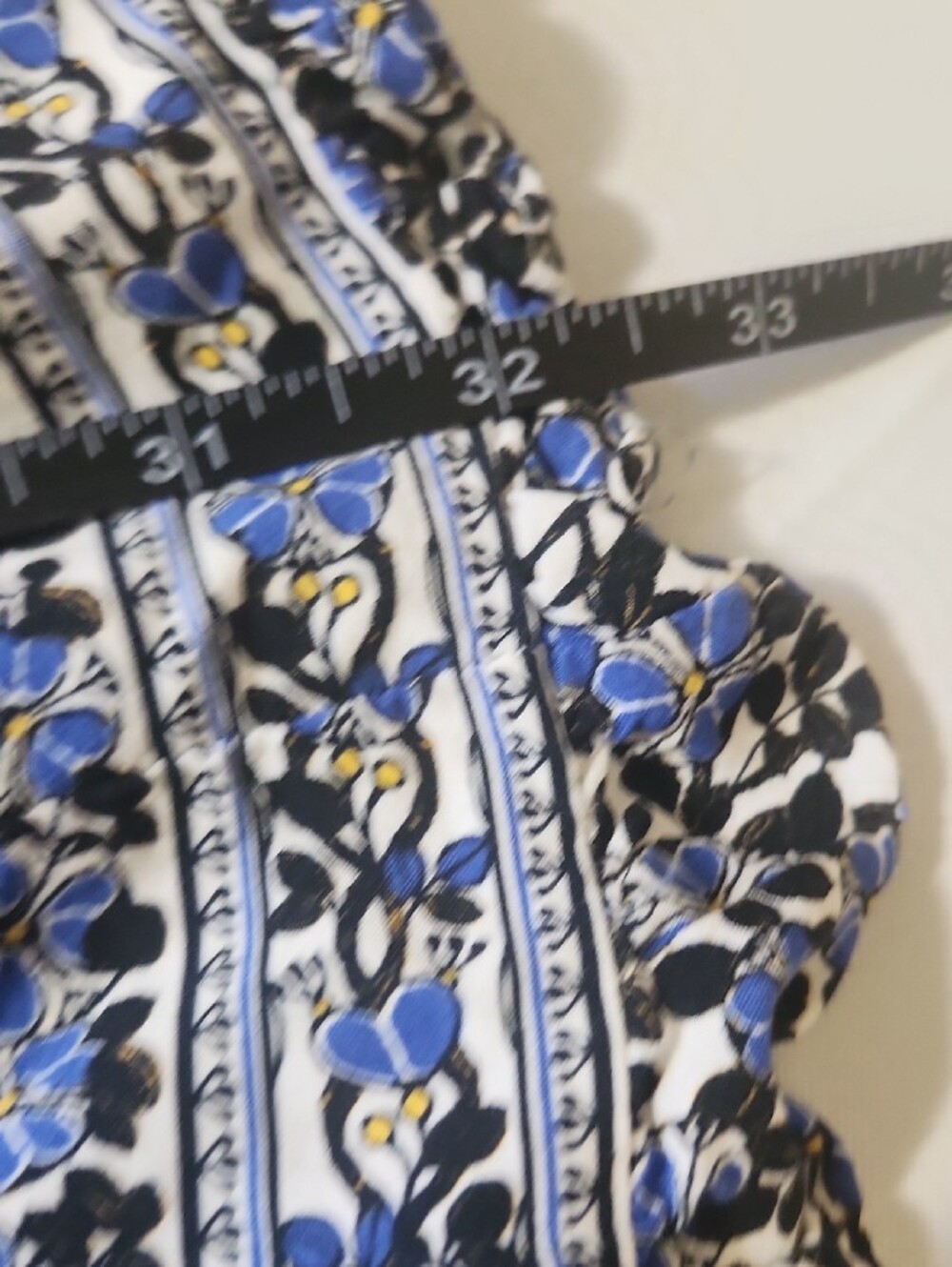 🍁LAST CHANCE🍁Max Studio Blue Black Floral Print Maxi Skirt - Picture 8 of 8